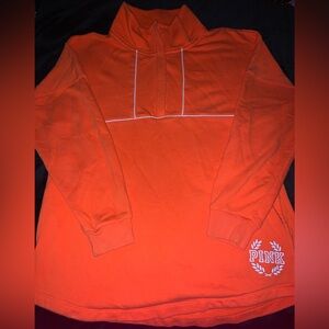 PINK Victoria's Secret Vibrant Orange Half-Zip